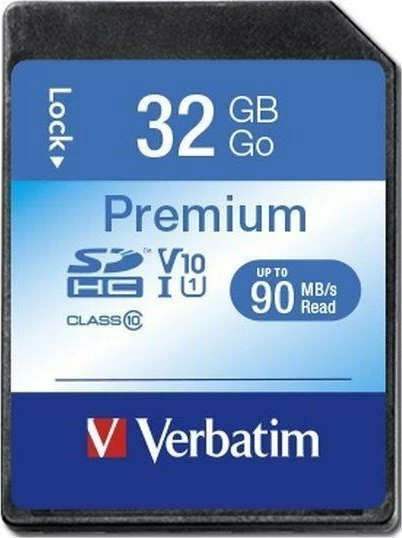 Kartë memorie SDHC Verbatim Premium 32 GB Class 10 UHS-I/U1 V10 (43963)