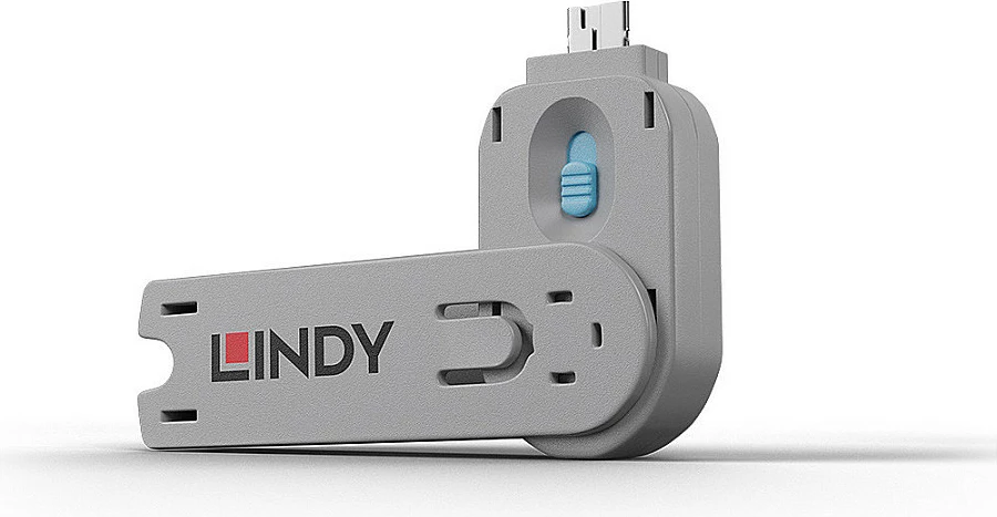 Çelës bllokues porte USB LINDY USB Type-A, blu