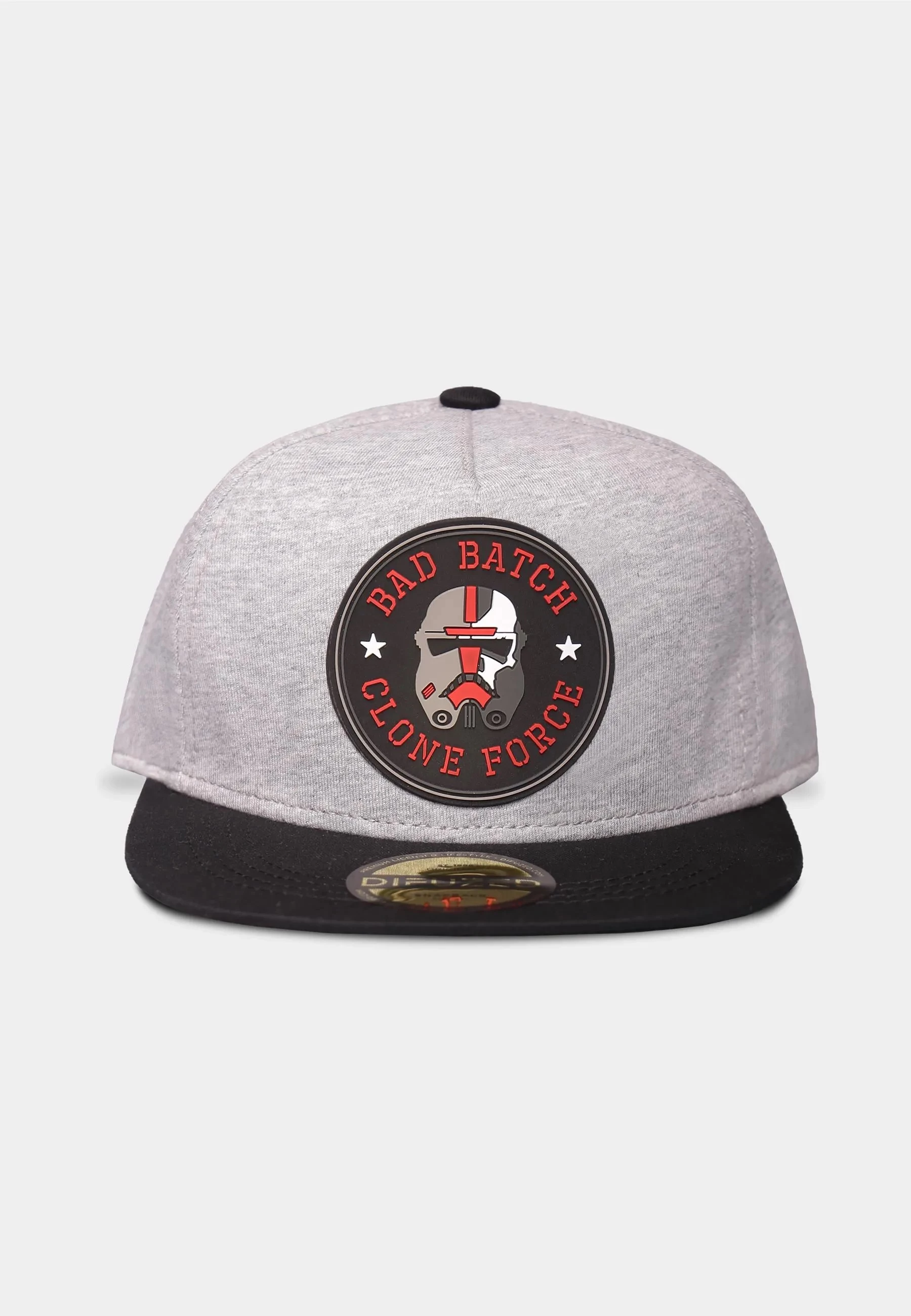 Kapele snapback Difuzed Star Wars: The Bad Batch Hunter, e rregullueshme, patch gome, gri e çelët