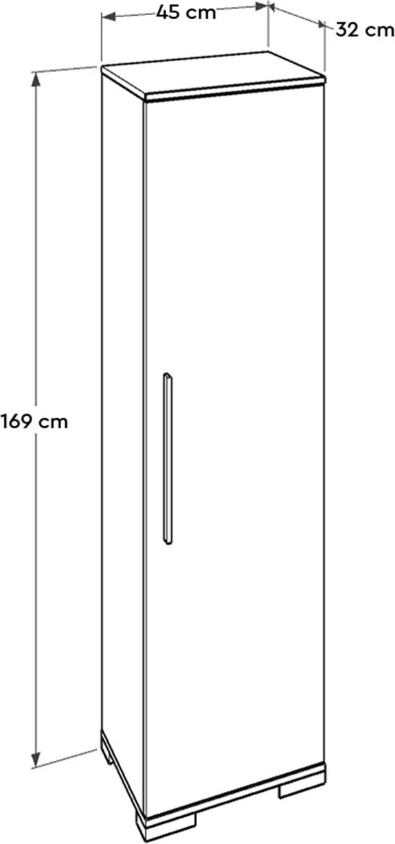 Dollap shumëpërdorimësh Hanah Home, Adr-405-Pp-1, ngjyrë e bardhë