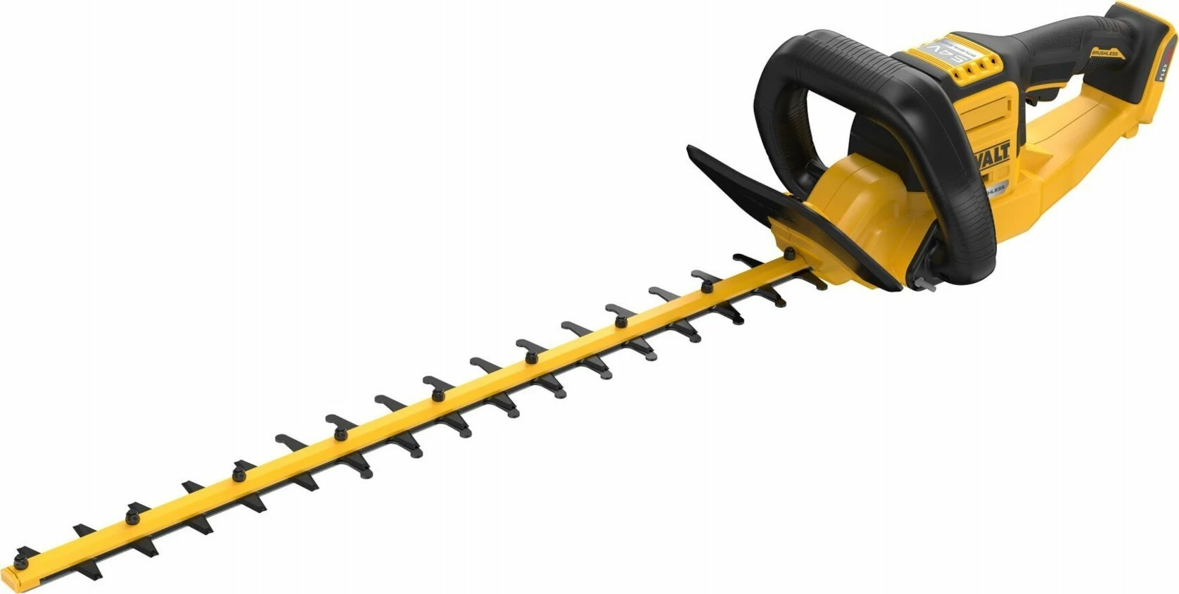 Gërshërë me bateri për gardh DeWalt DCMHT573X1 54V FlexVolt, teh 65cm, hapje dhëmbësh 31mm, 1x 9.0Ah + karikues, e verdhë/zezë