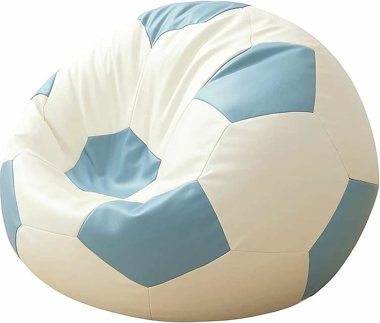 Qese ulëse Atelier del Sofa, futboll i vogël, ngjyrë tyrkiz dhe e bardhë