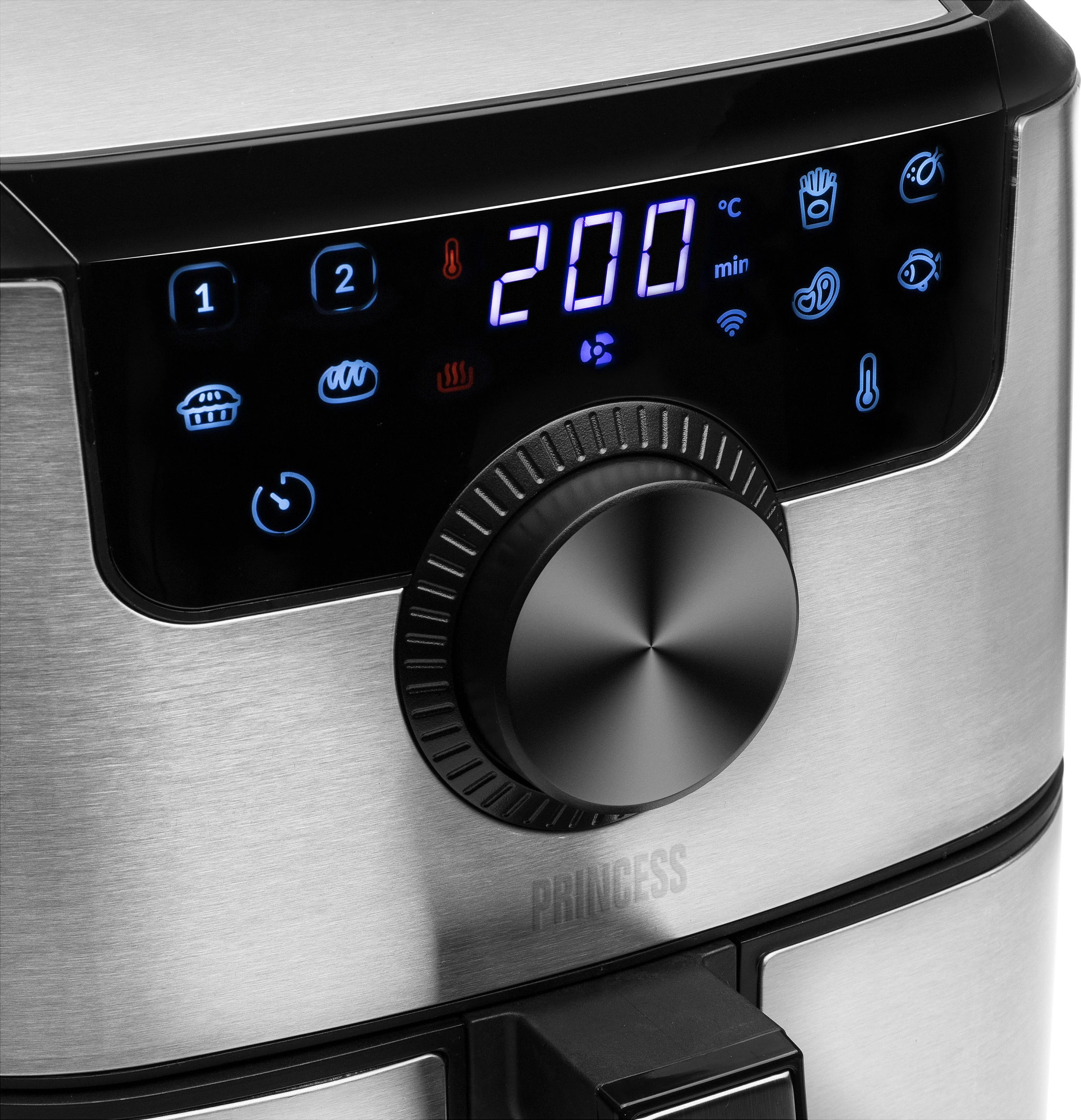 Fritezë me ajër të nxehtë Princess 1820741037, 4,5 L, inox/zezë