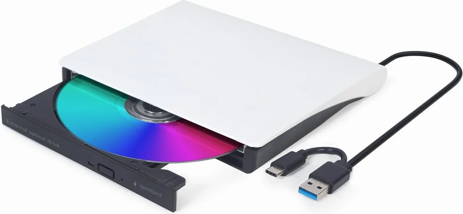 DVD±RW i jashtëm Gembird DVD-USB-031-BW, USB Type-C, bardhë e zezë