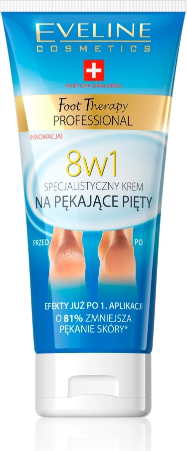 Krem për thembra të çara Eveline Cosmetics Foot Therapy Professional 8w1, 100ml