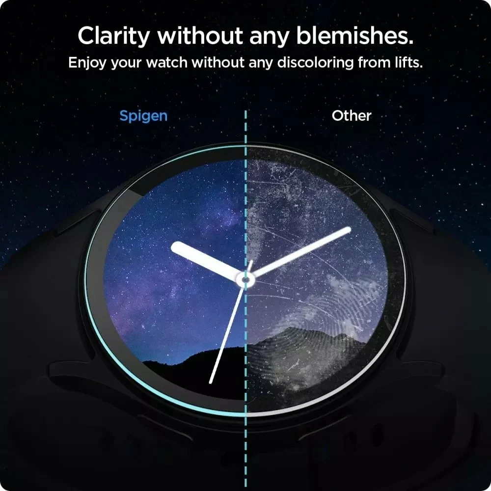 Xham i kalitur mbrojtës Spigen Glas.TR EZ-FIT për Samsung Galaxy Watch 7 44 mm, transparent, paketë 2 copë
