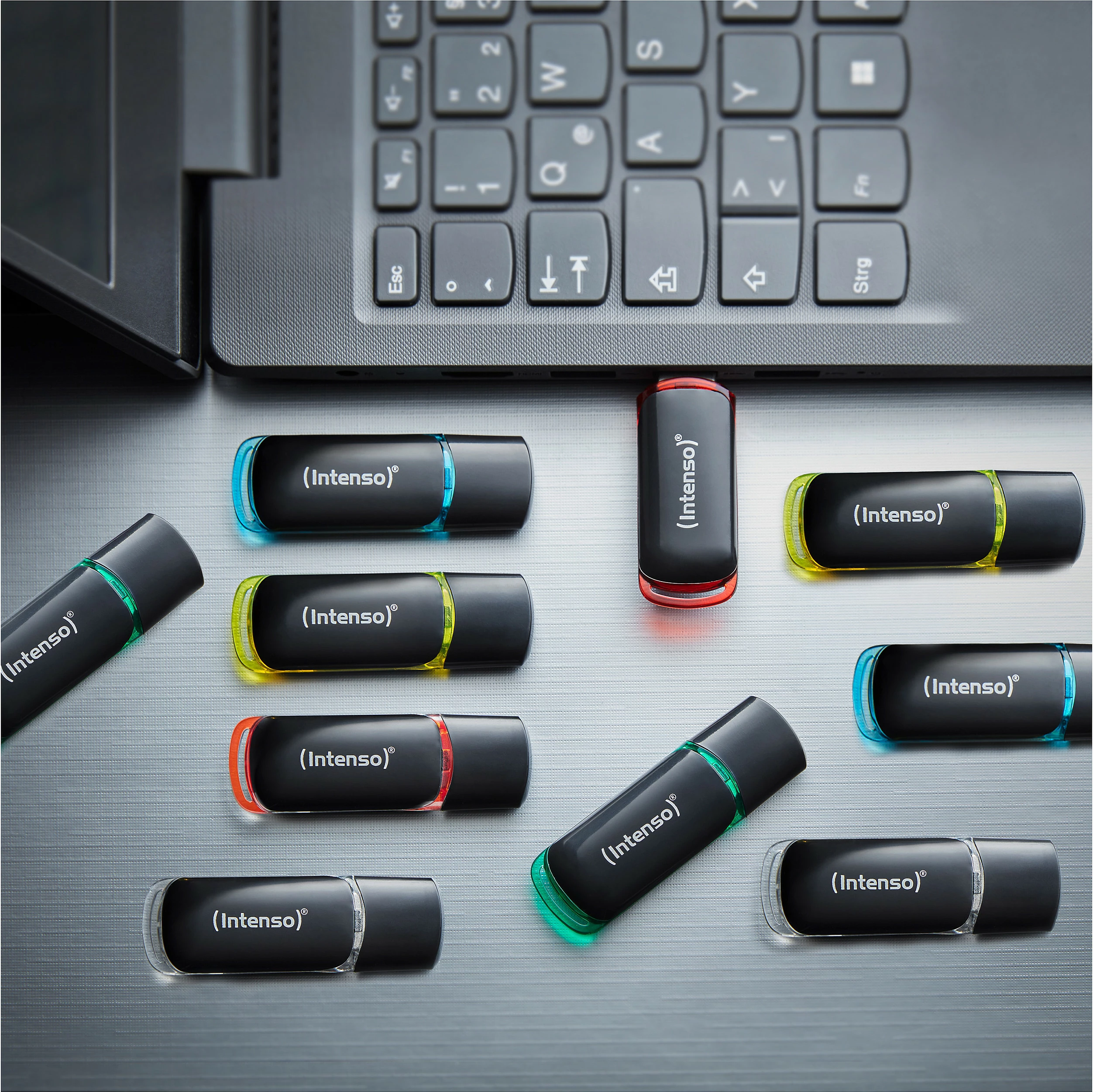 USB Stick Intenso Business Line 8GB, USB 2.0, paketim 10 copë, shumëngjyrësh
