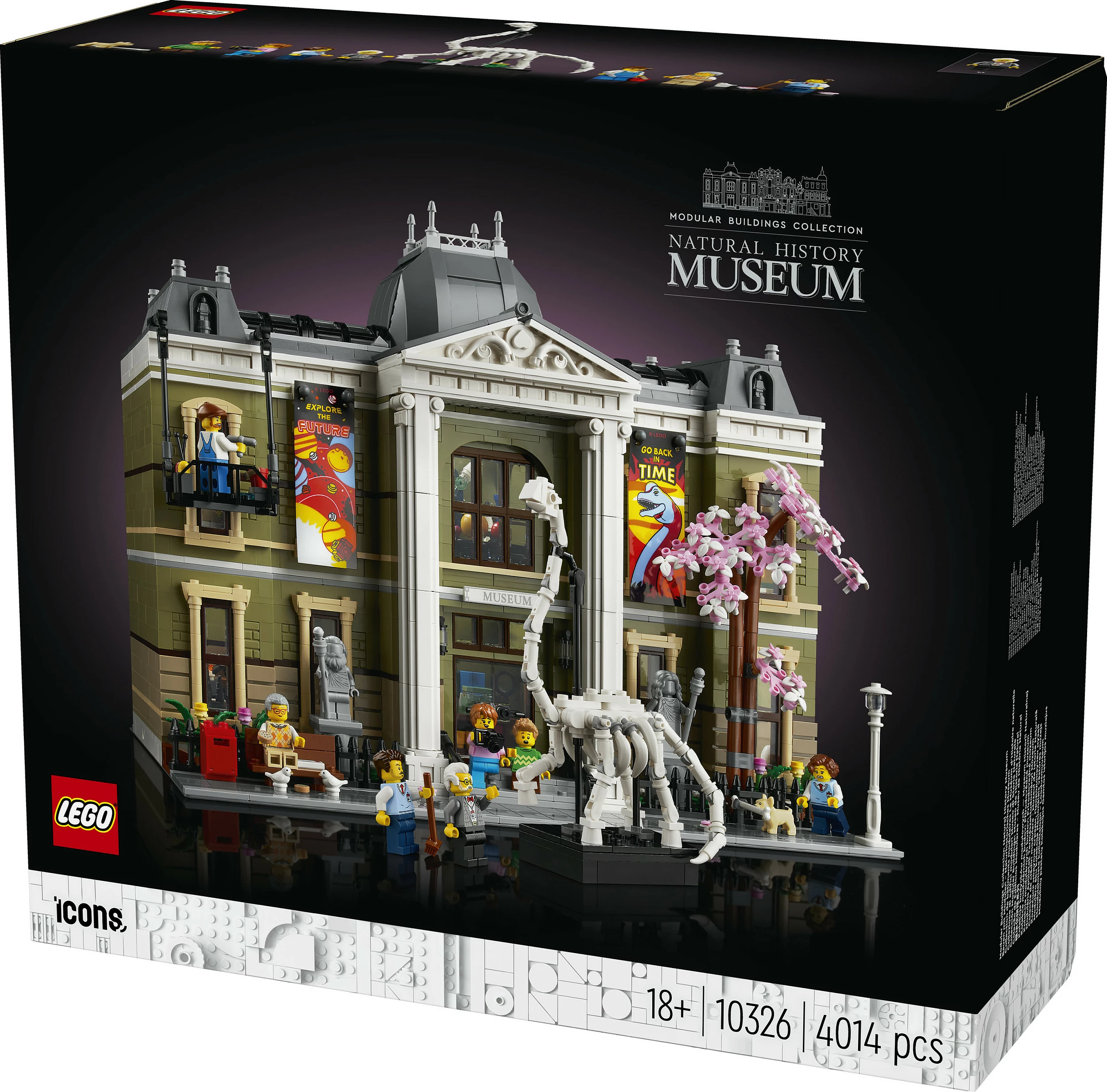 Set ndërtimi LEGO Natural History Museum, 4014 pjesë, për të rritur, plastikë, shumëngjyrësh