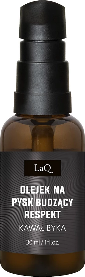 Vaj për mjekër dhe rroje për meshkuj LaQ Kawał Byka Black, 30ml