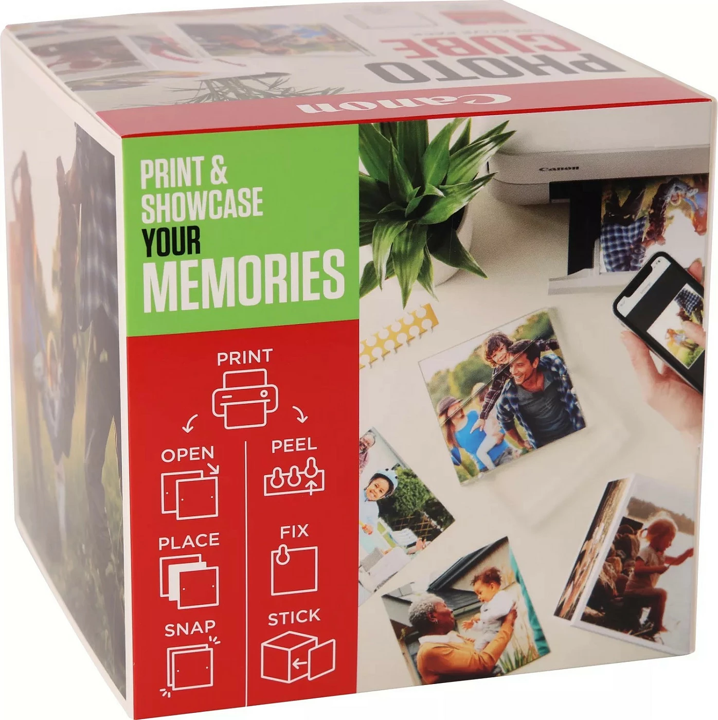 Letër fotografike Canon PP-201 Photo Cube Creative Pack, 13x13 cm, glossy, 40 fletë, e gjelbër