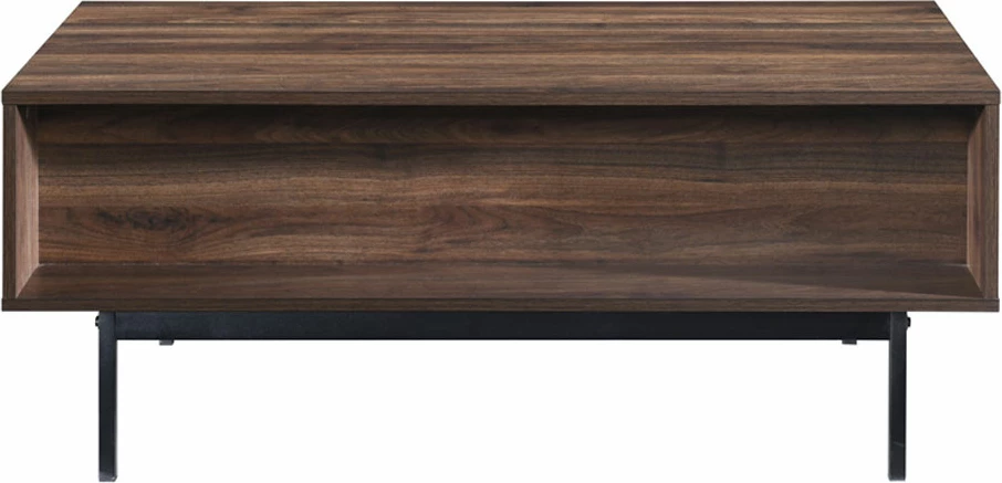 Tavolinë kafeje Grooves, 2 sirtarë, ngjyrë arre-gri, 110x60x45