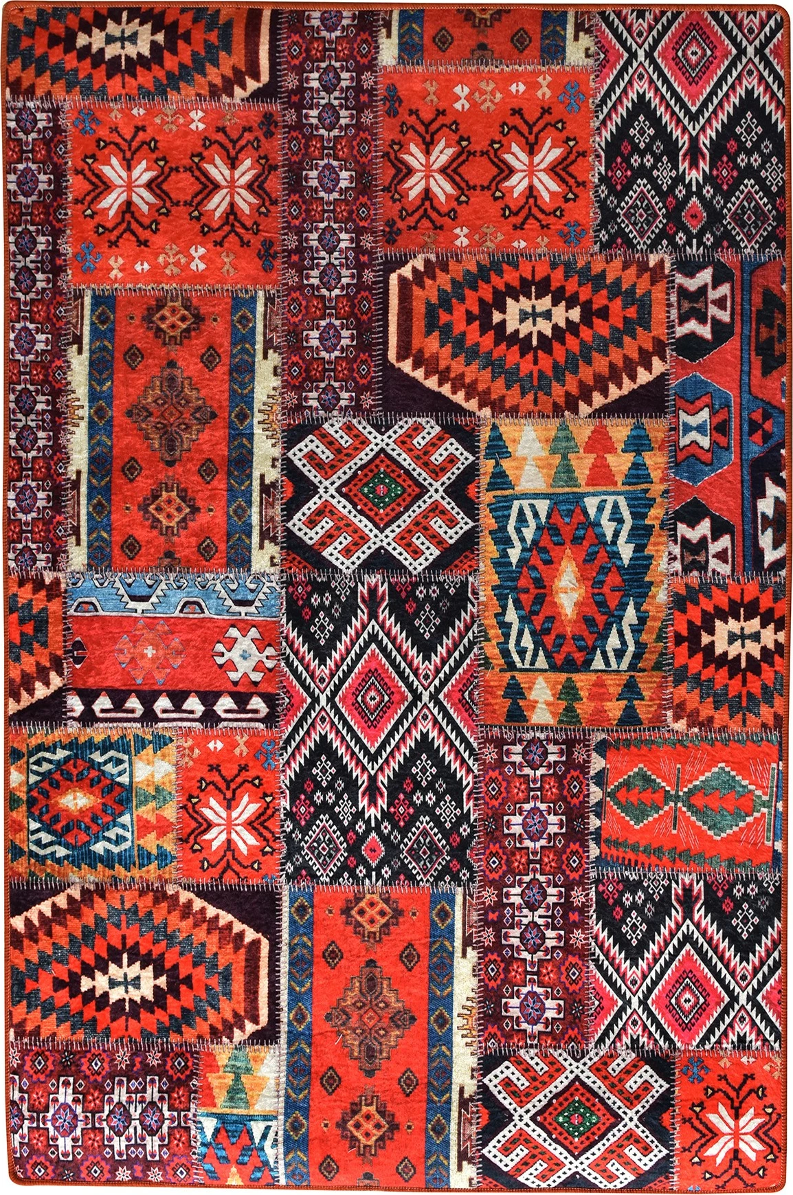 Qilim për korridor, patchwork, shumëngjyrësh, 80x300cm