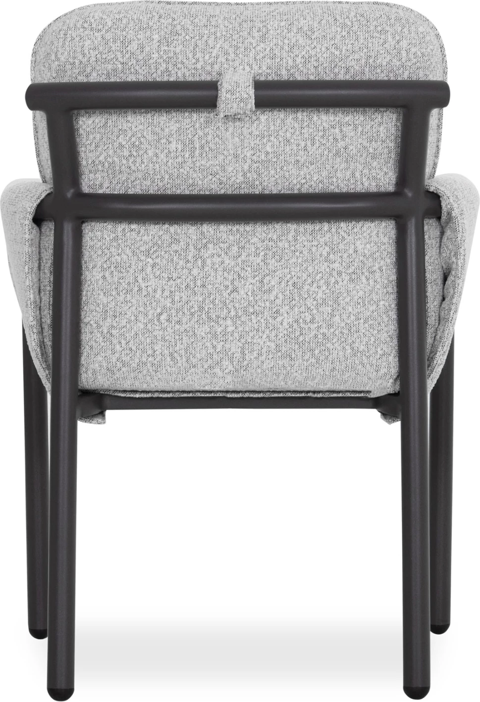 Karrige ngrënieje ANUBIS, alumin i zi, material gri, 61x66x77cm