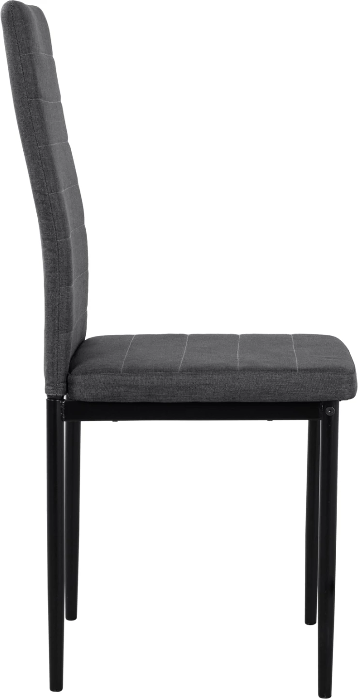 Karrige metalike Lady FH0037.20, pëlhurë gri me kornizë metalike K/D 40x48x95, set prej 4 copë