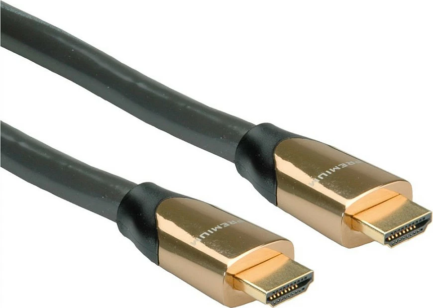 Kabllo HDMI ROLINE Premium 4K Ultra HD, HDMI 2.0, 9 m, e zezë