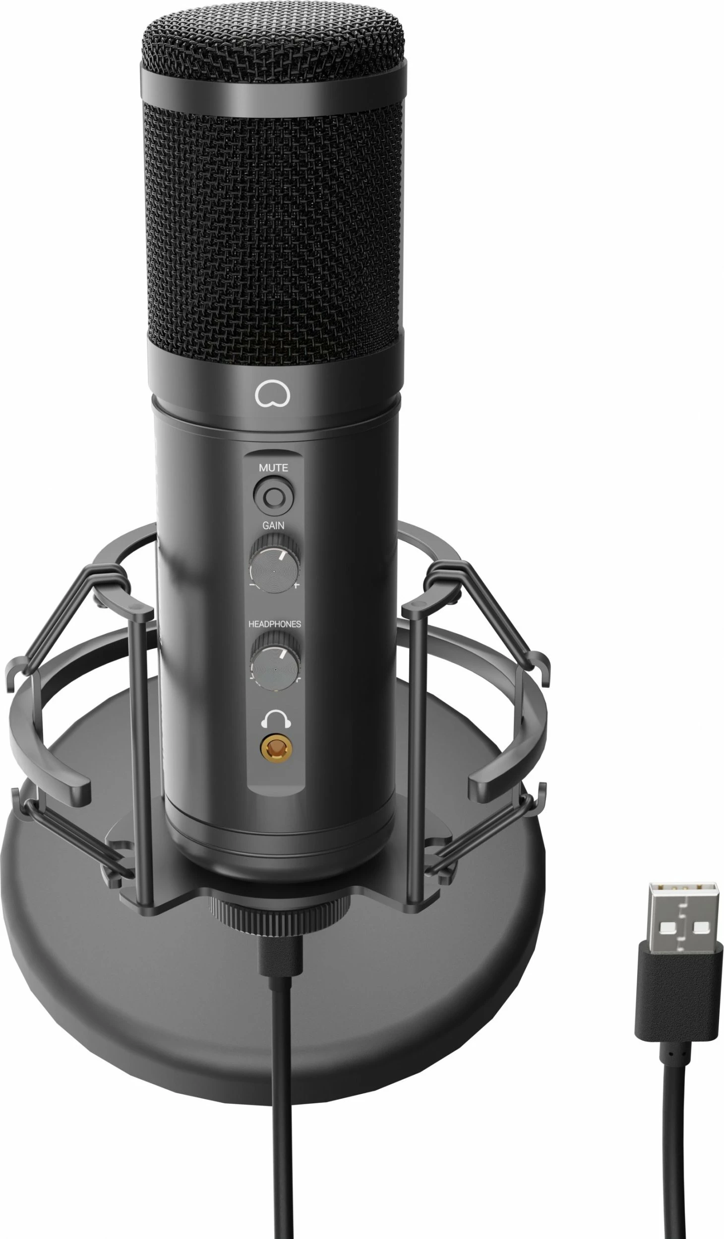 Mikrofon GENESIS Radium 600 G2 NGM-2091, kondensator kardioid, USB-C/3.5 mm, me mini-stand dhe shock mount, i zi