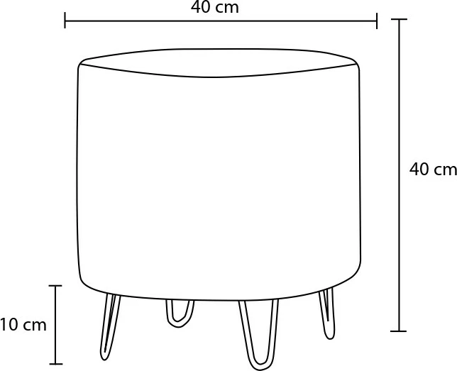 Puf Atelier del Sofa, Asmara Gabbana 02, kadife krem dhe ari, 40x40x40cm
