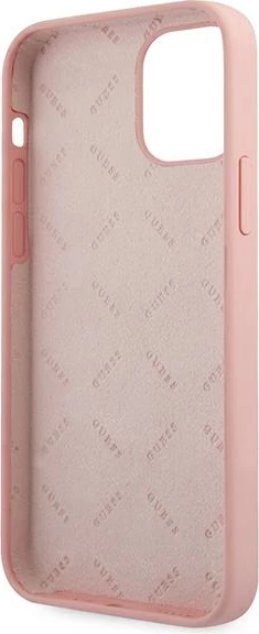 Mbështjellës Guess GUHCP12MLSVSPG për iPhone 12/12 Pro 6.1", silikon, rozë e gjelbër
