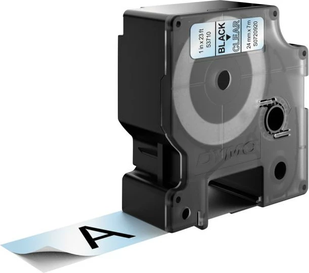 Kasetë shirit etiketues Dymo D1 53710 (S0720920) 24mm x 7m, poliester, i tejdukshëm me tekst të zi