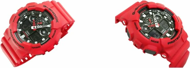 Orë dore për meshkuj Casio G-Shock, e kuqe