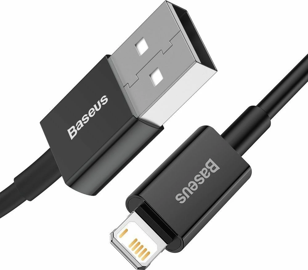 Kablë USB Baseus Superior BSU2659BLK, USB-A në Lightning, 2 m, 2.4 A, USB 2.0, e zezë