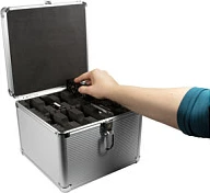 Valixhe mbrojtëse për hard disk LogiLink UA0193, 3.5", për 10 disqe, argjendi