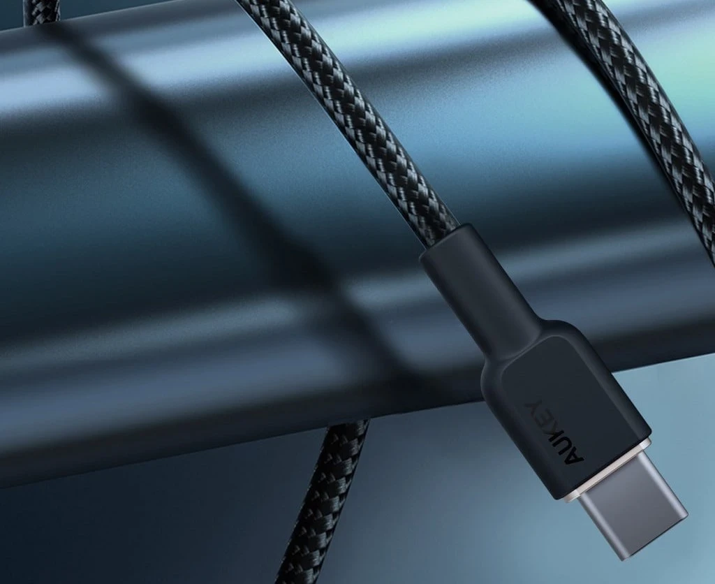 Kabllo AUKEY CB-NCC2 USB-C Type-C PD 60W 3A 1.8m Nylon e Zezë