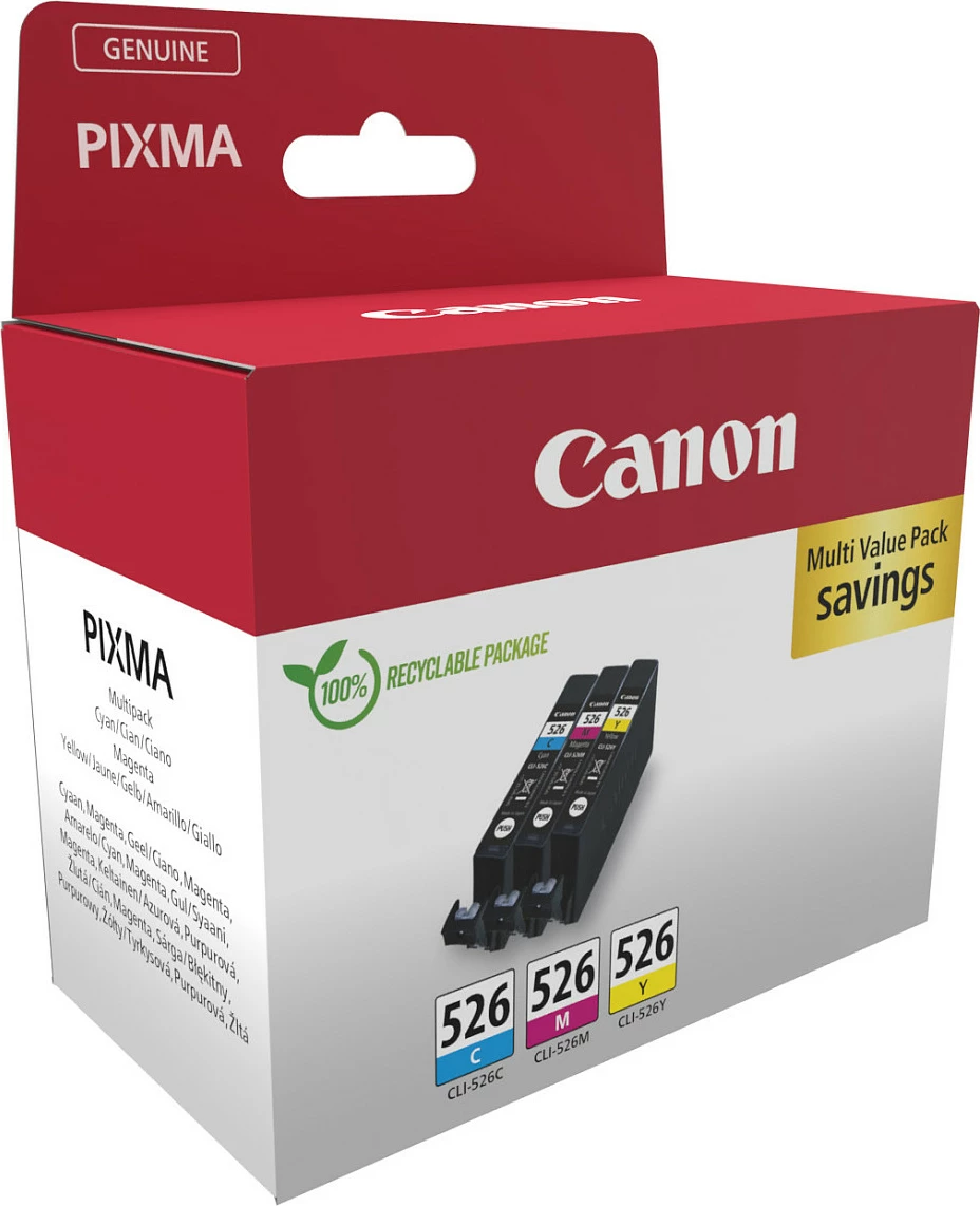 Kartrixhe boje Canon 4541B019 (CLI-526) multipack, 3 copë Cyan/Magenta/Yellow