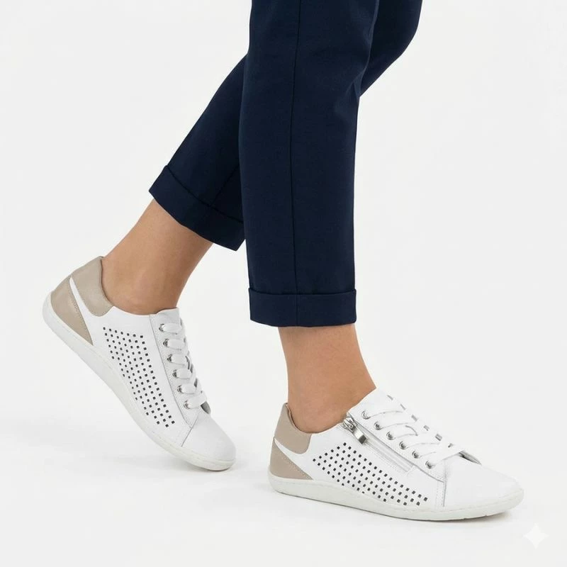 Këpucë lëkure barefoot për femra Gino Fabiani OL38-6, të bardha