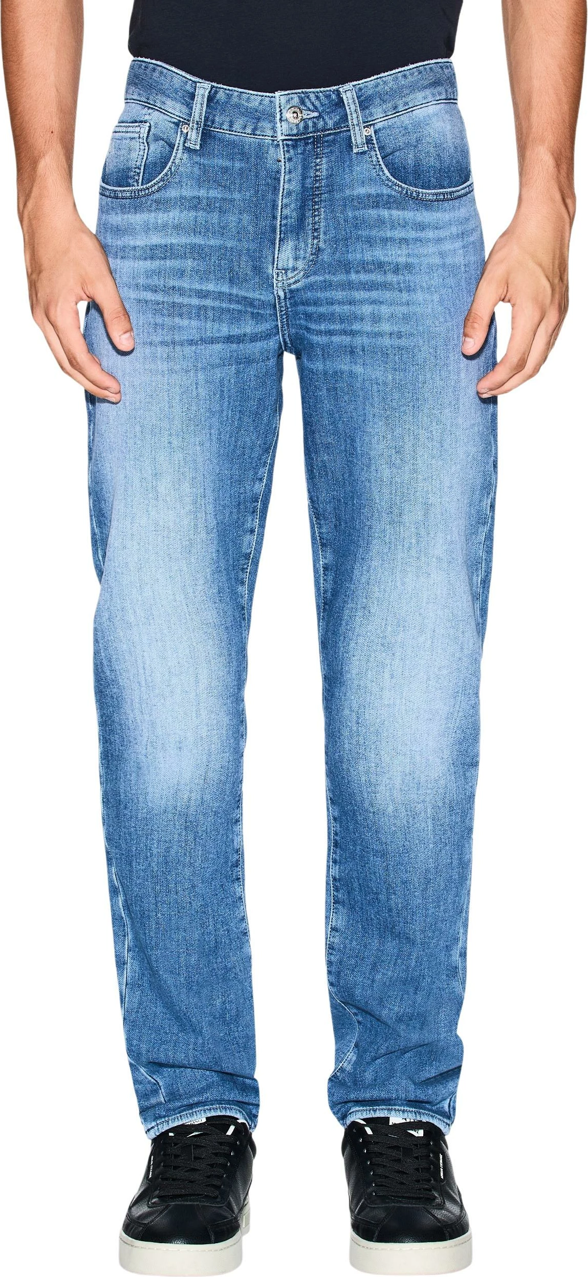 Xhinse skinny për meshkuj Armani Exchange XM000070 AF14368, blu denim