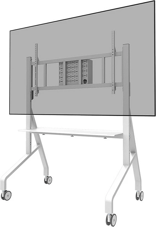 Karrocë multimedia Neomounts FL50-575WH1 MOVE Go XL, për ekran 65"+, VESA, 125 kg, e bardhë