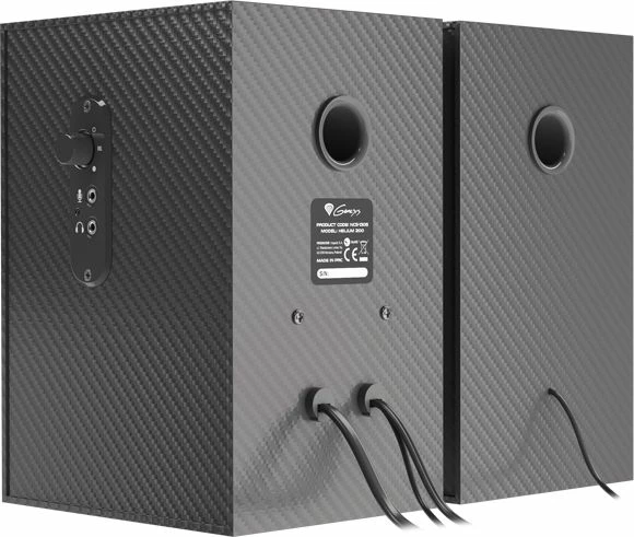 Altoparlantë për kompjuter GENESIS Helium 200 NCS-1305 20W 2.0, zi me të kuqe