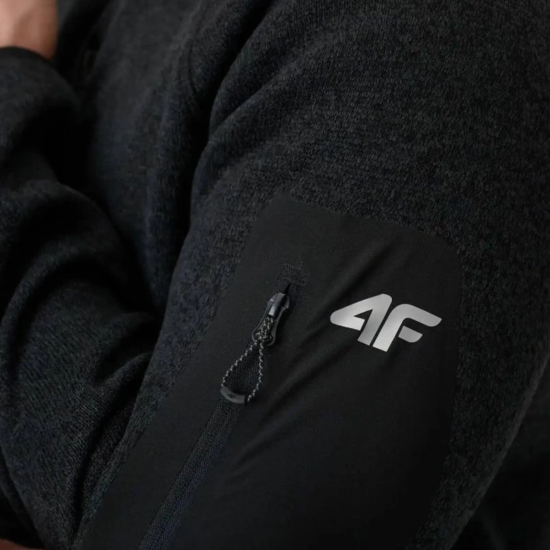Jakne fleece për meshkuj 4F M443, e zezë melange
