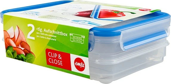 Kuti ushqimi Emsa 513576, 0.6L, Clip & Close, blu