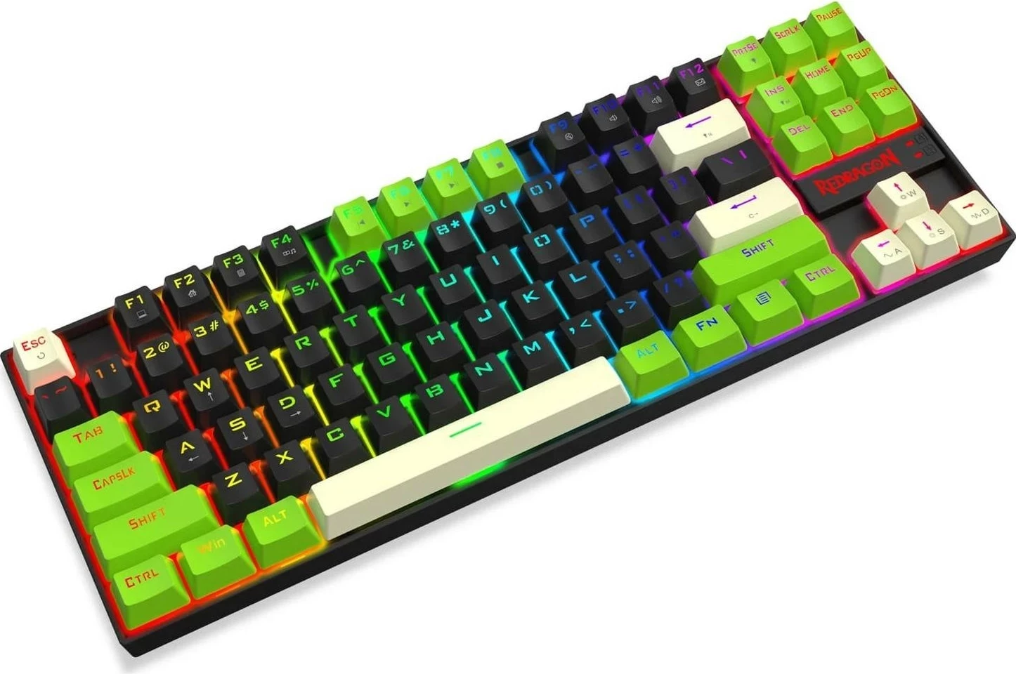 Tastierë gaming Redragon Kumara K552BGC-M, magnetike (UltraMag), TKL 80%, RGB, USB-C, e zezë