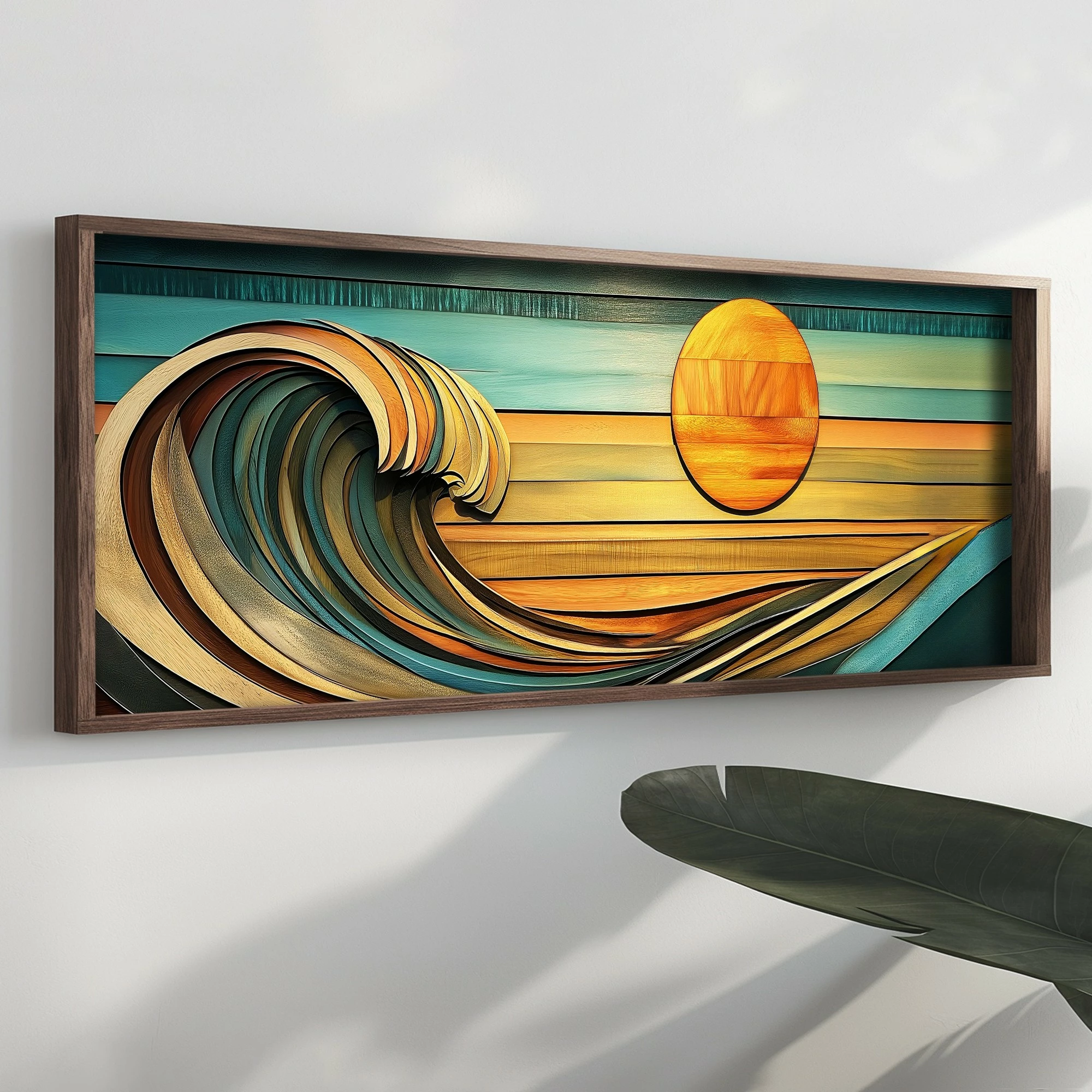 Pikturë dekorative me kornizë MDF, Wallity, EMR030, shumëngjyrëshe, 40x120x3.5cm
