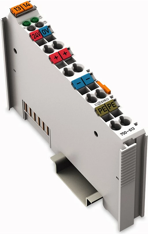Klemë furnizimi potenciali WAGO 750-613, 24V DC, 10A, 0.08-2.5 mm², IP20, gri