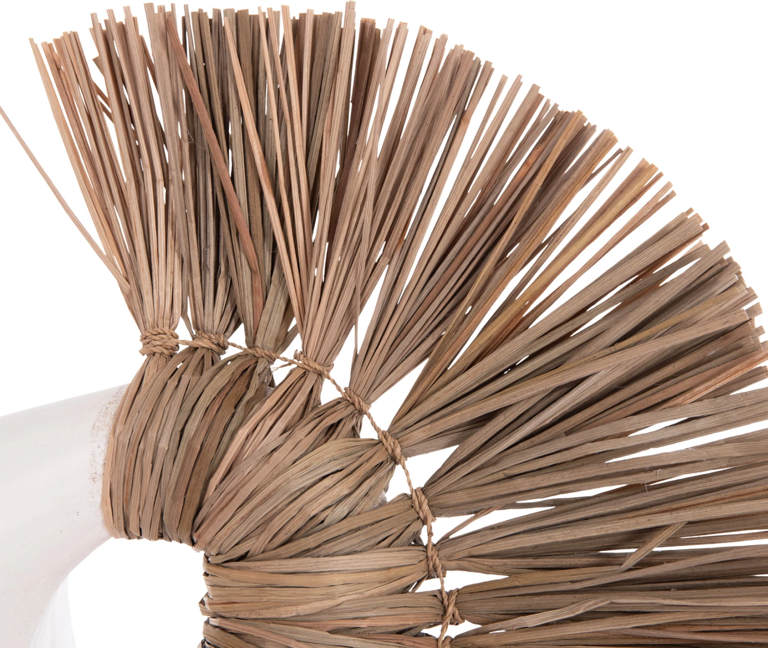 Vazo dekorative tavoline ALICA2, terrakotë e bardhë, dorezë me bar, 44x18x50cm