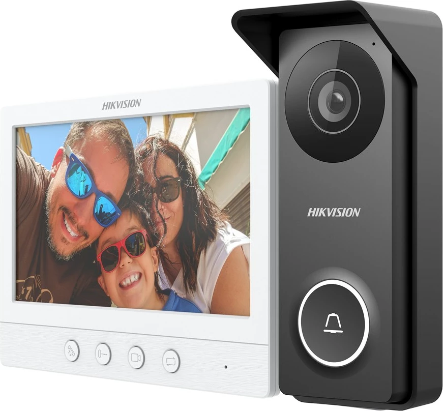 Videofon Hikvision DS-KIS213 me ekran 7 inç, me prekje, IP65, set