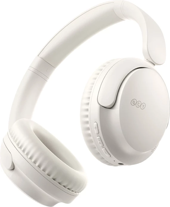 Kufje QCY H2S Lite, Bluetooth 6.0, bateri deri 60h, Hi-Res Audio, USB-C, të bardha