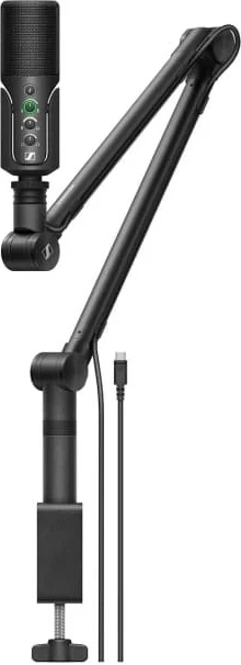 Mikrofon kondensator Sennheiser Profile Streaming Set, me krah të rregullueshëm, USB-C, i zi