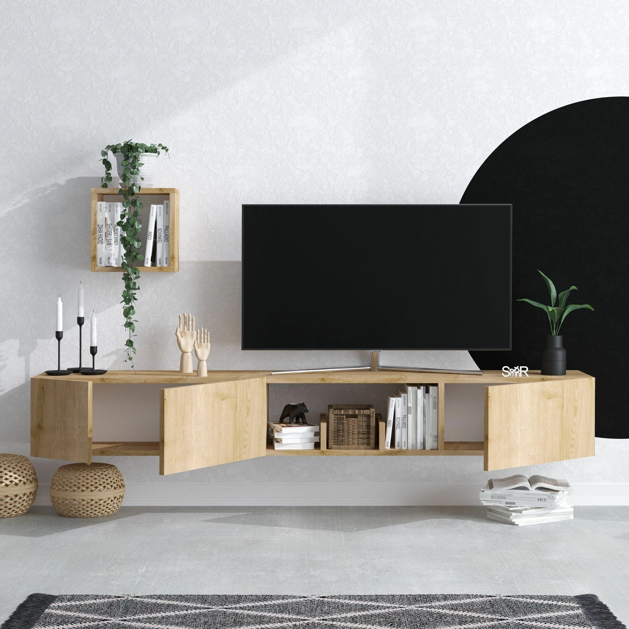 Njësi TV Hanah Home, Avior, ngjyrë lisi safir