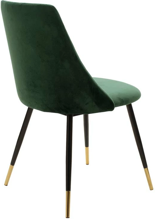 Karrige Giselle kadife e gjelbër këmbë zezë-arta