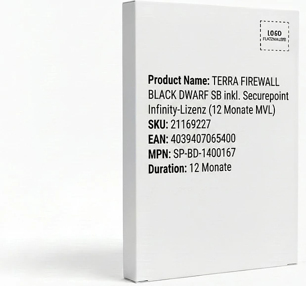 Firewall Securepoint TERRA Black Dwarf SB, Infinity licencë 12 muaj, e zezë