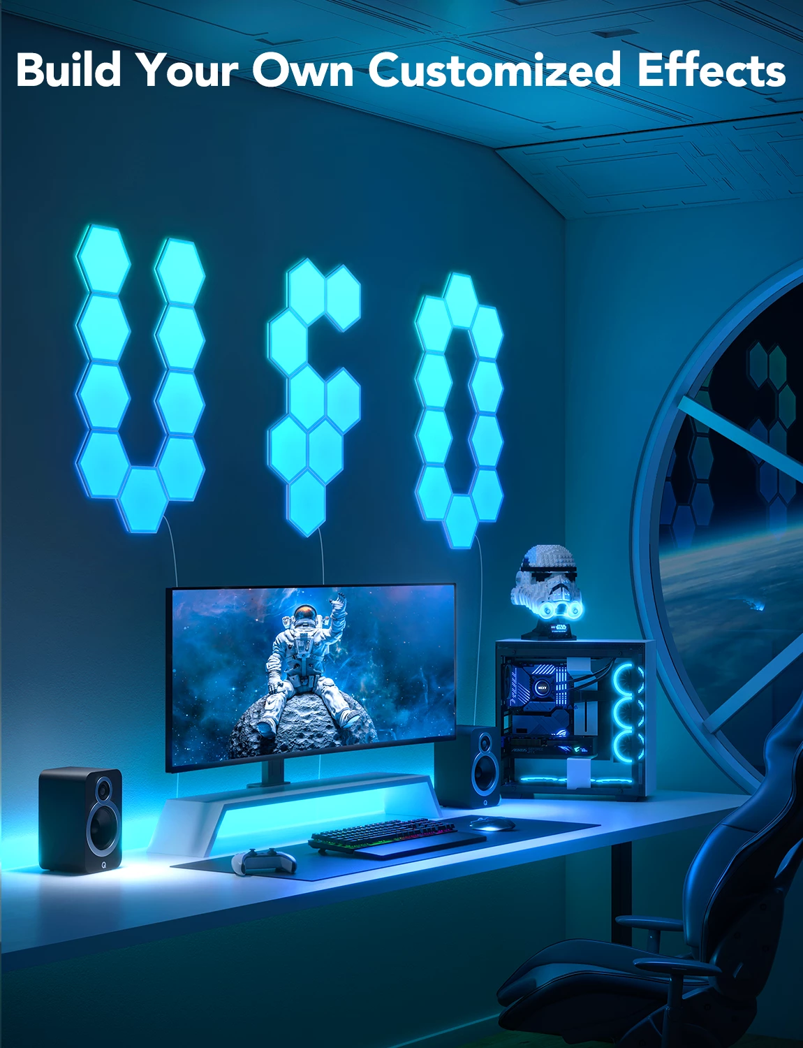 Panelë LED smart Govee Glide Hexa (Hexagon) Expansion Kit, RGBIC, 2 copë