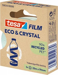 Shirit ngjitës Tesa tesafilm Eco & Crystal, 10 m x 19 mm, transparent