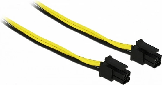 Kabllo DeLOCK 85371 Micro-Fit 3.0 4-pin, 0.1 m, zi/verdhe