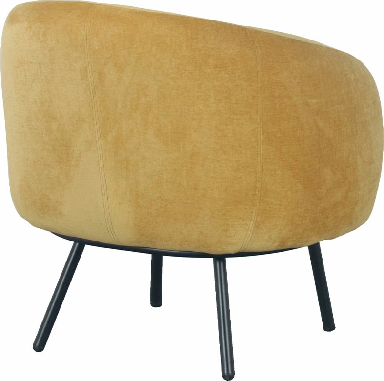 Karrige e ulët Malu, e verdhë, 74x68x74 cm