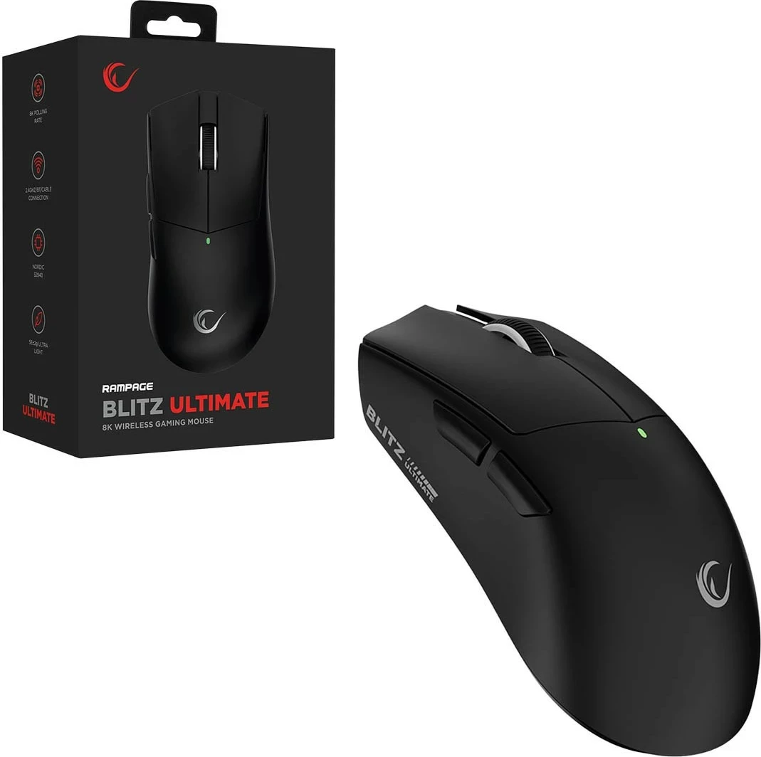 Maus gaming Rampage Blitz Ultimate, pa kabllo, 30000 DPI, i zi