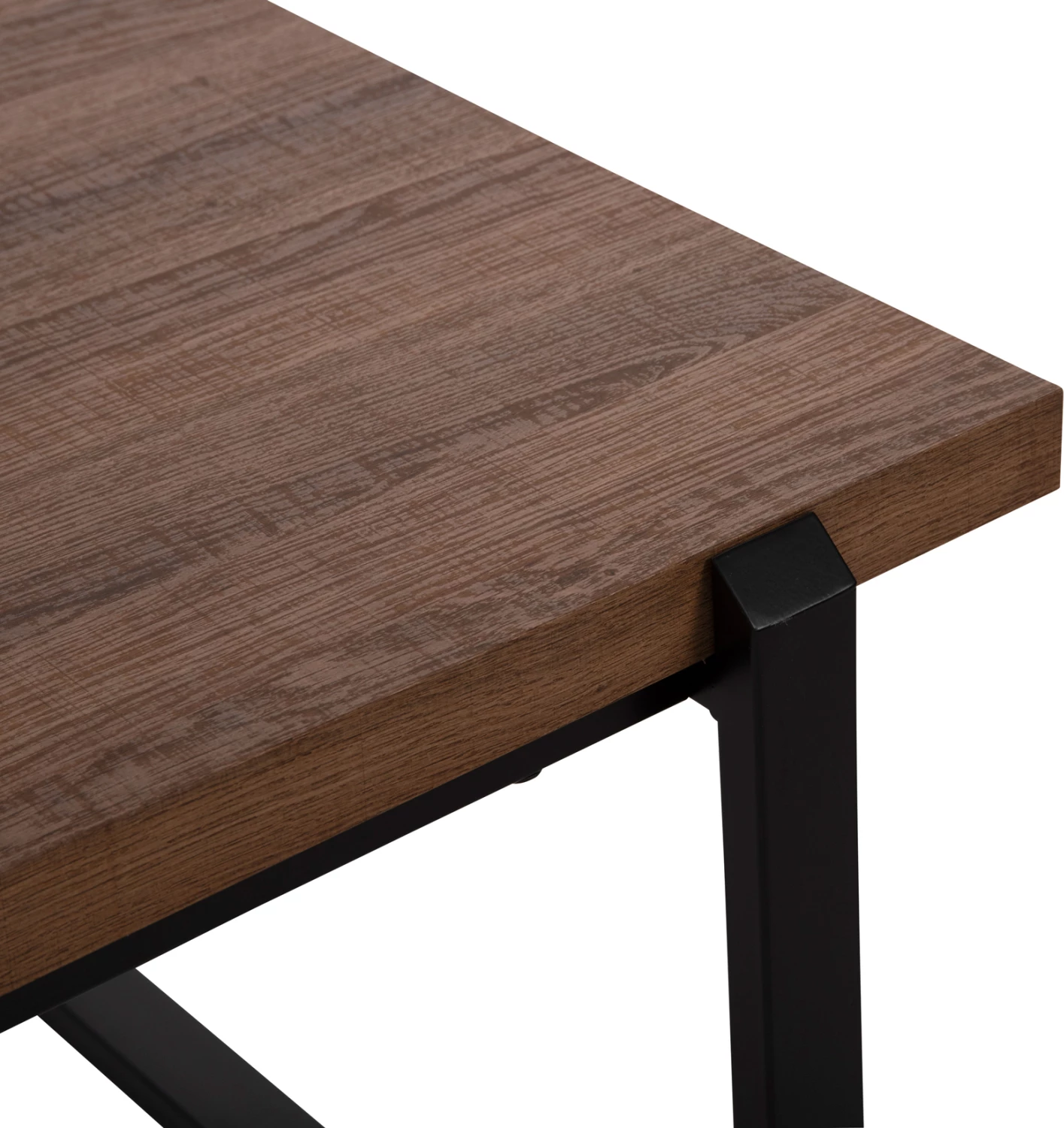 Tavolinë kafeje FH9585.04 MDF me sipërfaqe tavoline arre-bazë metalike e zezë 120x60x46H cm